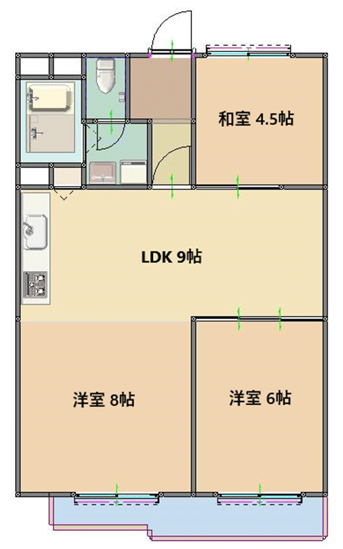 西一社第2団地　102号棟